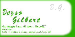 dezso gilbert business card